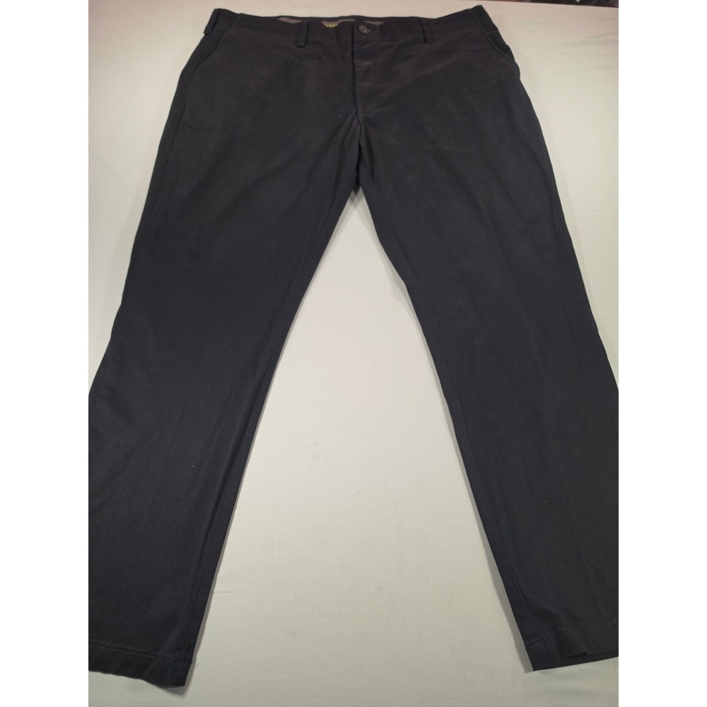 Lee Extreme Motion MVP Relaxed Straight Pants Mens 42x32 Black Chinos 70152507